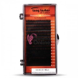 Gene false fir cu fir Long Lashes Premium Silk CC / 0.12 MIX negre  + 1 Degresant Best de 60 ml Cadou